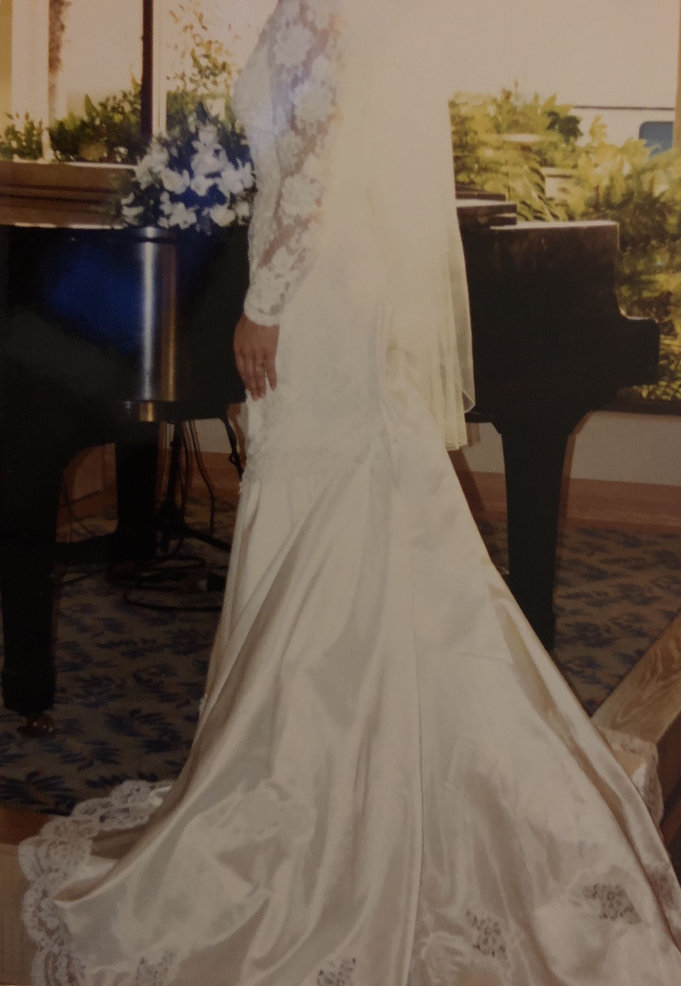 White Lace Wedding Gown