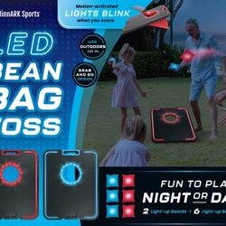 New LED Bean Bag Toss Game Everything Lights Up , Boards And Bean Bags