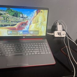 HP 15.6" Pentium 4GB/128GB Laptop-Scarlet Red