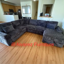 Corduroy Sectional sleeper Sofa