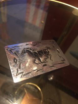 Vintage Americana cowboy belt buckle