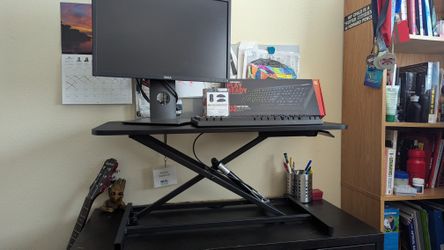 Adjustable Height Standing Desk & Computer Monitor 
