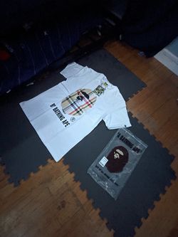 BAPE A Bathing Ape White Graphic T-Shirt Size L