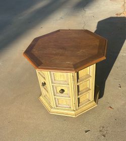 Mid century octagon side table!