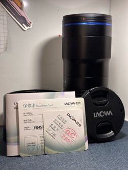Laowa Camera Lens (Macro 2X) with Caps and Guarantee Card