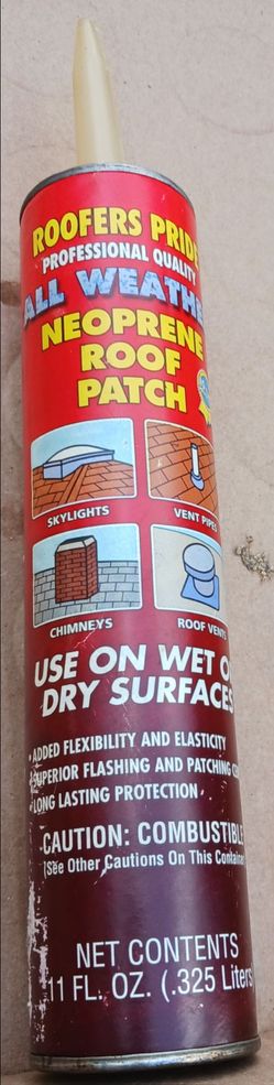 ROOFERS PRIDE ALL WEATHER NEOPRENE ROOF PATCH RETAILS FOR $14 A TUBE