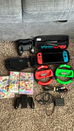 Nintendo Switch with accessories