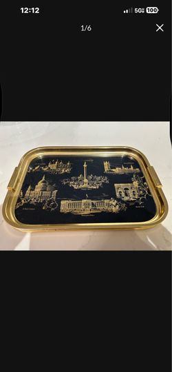 Woodmet MCM Cocktail/Snacks Serving Platter London Landmarks