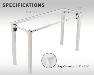 NEW White Electric Dual-Motor Height Adjustable 4-Leg Standing Desk Frame ONLY *$85 Each*