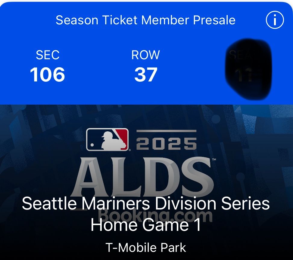 (3x) SEATTLE MARINERS PLAYOFF ALDS GAME 1