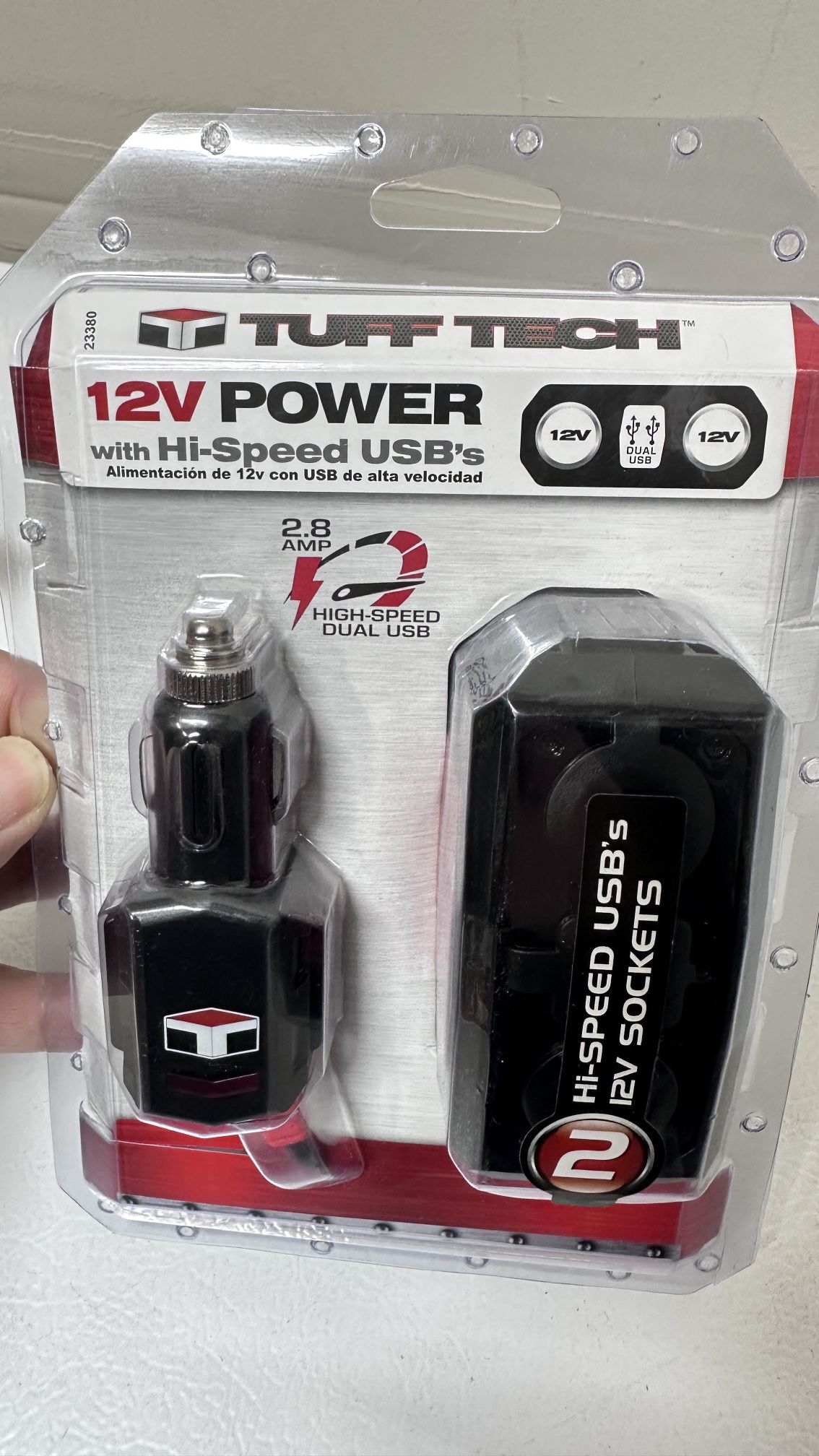 Tuff Tech 23380 12V Vehicles sockets Power With Hi-Speed dual USB Ports