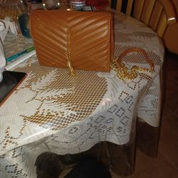 Brown Purse W/ Chain