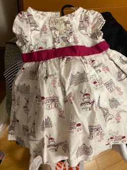 Baby Girl Paris Print Dress