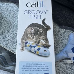 cat toy groovy fish motion activated toy PET fun entertainment Kitten cats