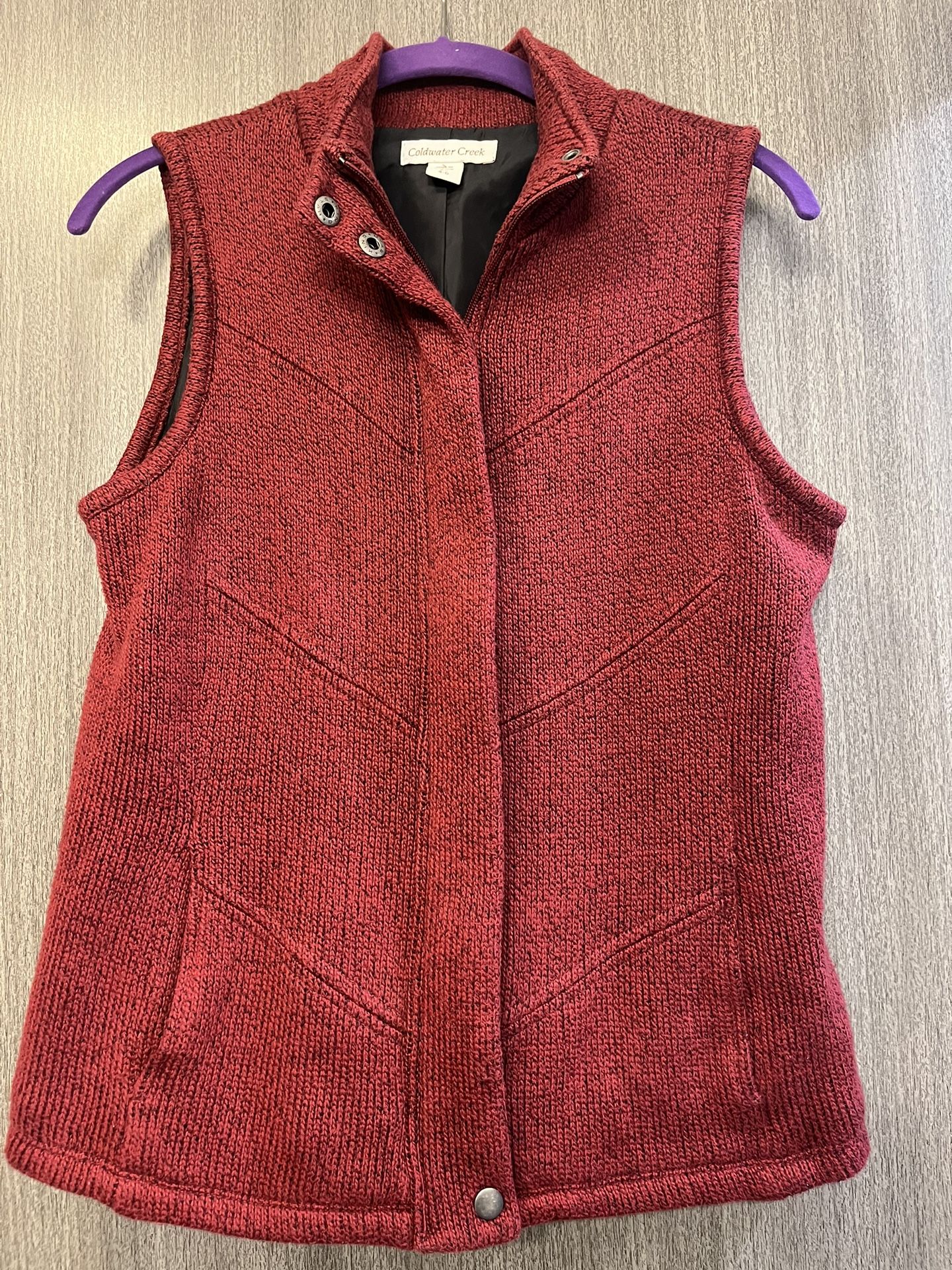 Women’s Coldwater Creek Rust Colored Zip Front Vest XS