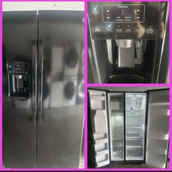 Black Side By Side Refrigerator 