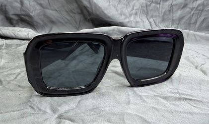 Retro Oversized Square Sunglasses Thick Black Frame Vintage 70s Style Shades
