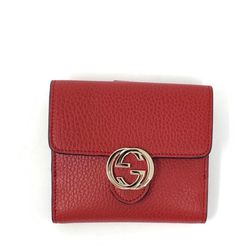 Gucci Interlocking GG Compact BOUTIQUE leather Wallet NEW