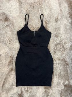 Windsor Sz Large Black Glitter Mini Dress