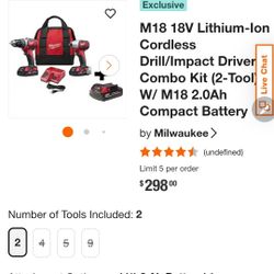 Milwaukee M18 Combo Kit