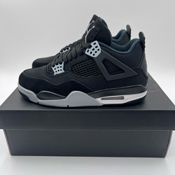 Black canvas Jordan 4 retro