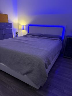 Cal King Bed frame With Light up Headboard