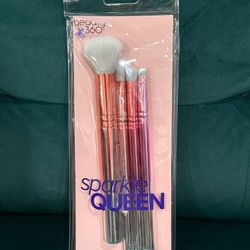 Brand New Sparkle Queen 4 Piece Makeup Brush Set 
