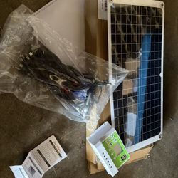 513^ 30W Solar Panel Kit, 30W 18V Portable Solar Panel Kit 17.1x7.9in 30 Watt 18 Volt Monocrystalline Solar Panel for Outdoor and Emergency, Solar Pan