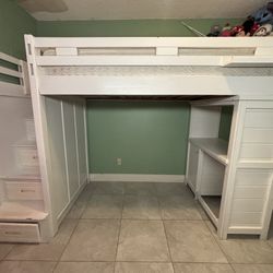 Twin White Loft Bed