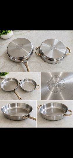 Vintage Cuisine Command Performance 18/10 Stainless Steel Cookware – 2-Piece Set, 3-Ply Base