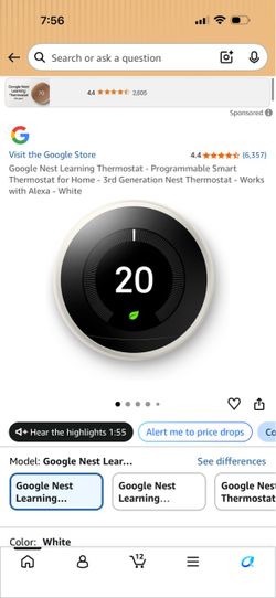 Google Nest Thermostat – Black