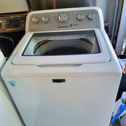 Maytag Bravos MCT Glass Top Load Washer With Stainless Steel Tub 