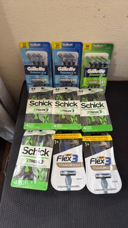 Gillette, Schick & Flex 3 Disposable Razors