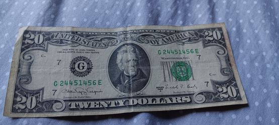 Buen Billete de 20 dolares serie G(contact info removed)6E año de 1988 A Okey Personas Serias Se Vale Ofrecer