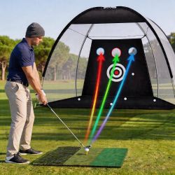Brand New Golf Practice Net with Mat 10x7ft, Hitting Net for Backyard Outdoor Driving & Chipping, Heavy Duty Training Equipment for Home Garage Setup,