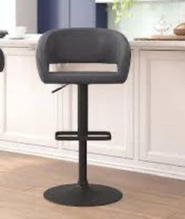 Gray Swivel Barstool