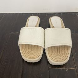 Tory Burch Straw Crochet Slide Sandal Women 6.5