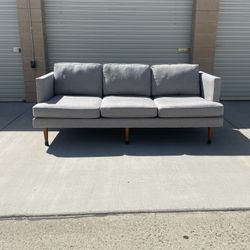 *Free Delivery* Modern Gray West Elm Couch Sofa 3 Seater