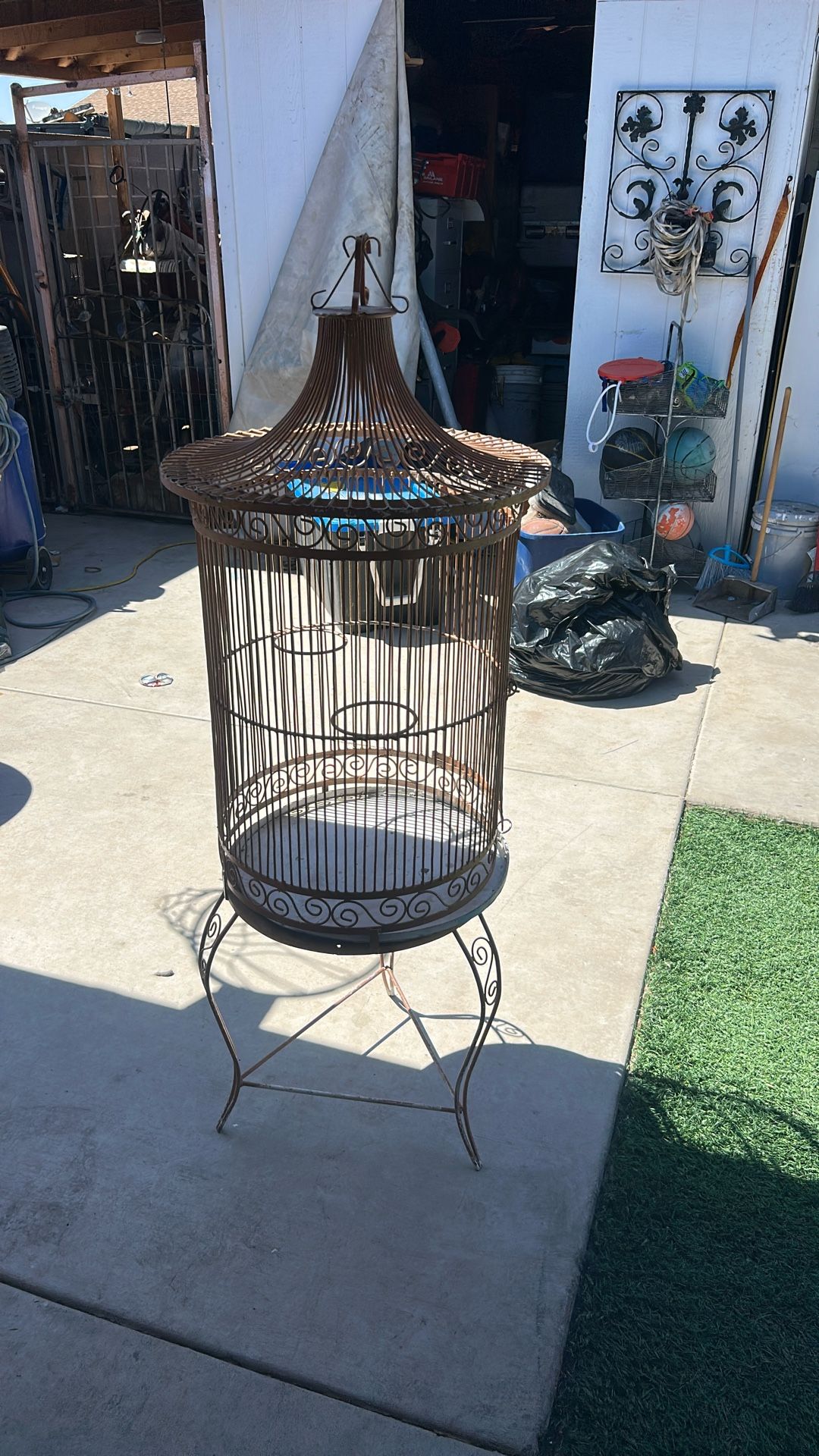 Large Vintage Bird Cage Decorative