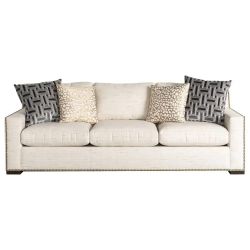 Massoud Furniture Charles Stationary Sofa in Dragos Ivory