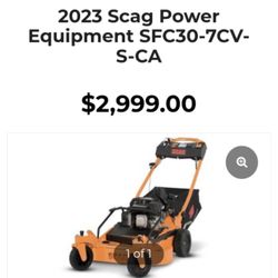 2023 Commercial Lawn Mower Scag 