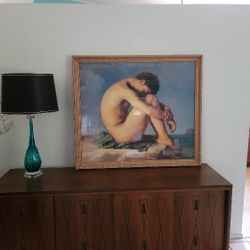 43"x 38" Framed Print "Young Man by The Sea