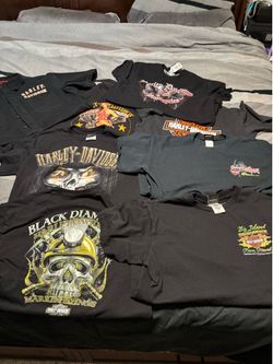 8 piece mens size Large Harley Davidson lot