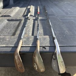 Left-Handed Golf Wedges (52° Vokey, 56° Callaway Mack Daddy 2, & 53° Cleveland)