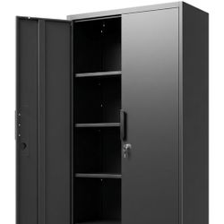 Black Cabinet/Metal Storage