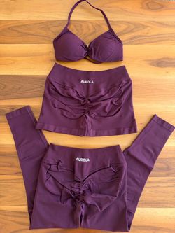 Aurola 3-Piece Workout Set Cherry