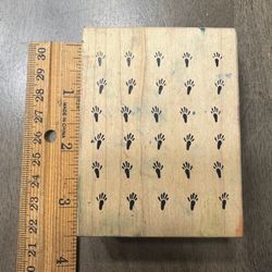 Footprints rubber stamp 