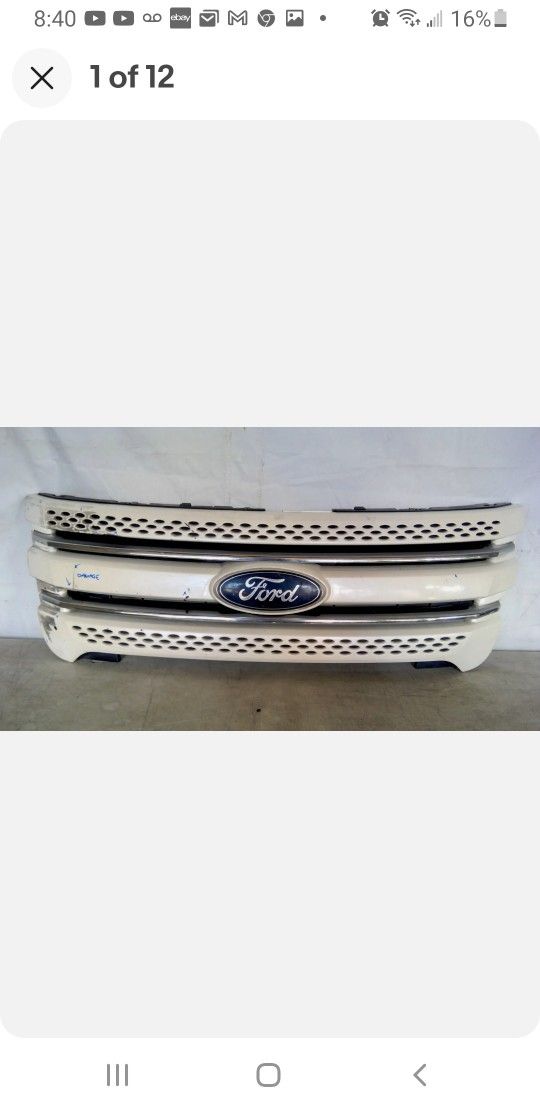 2013 2014 2015 FORD EXPLORER GRILL OEM