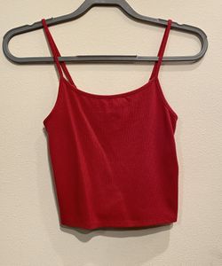 American Eagle Outfitters Red Crop Tank Top