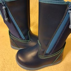 Toddlers Unisex Boots Billy Footwear Kids Rain Boots Size 9M With Double Zip For Easy Slip On.